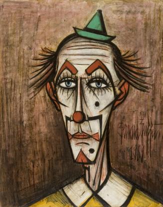 Bernard Buffet, Clown au petit chapeau vert, 1989