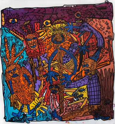 Robert Combas, Sans titre, 2017