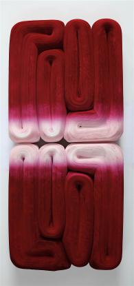 Jae Ko, JK448 Wine Carmine with White, 2017
