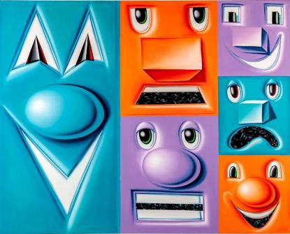 Kenny Scharf, Headblox, 2016 