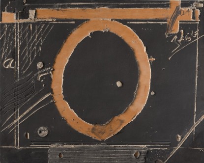 Antoni Tàpies, Negro con óvalo (Black Oval), 1981