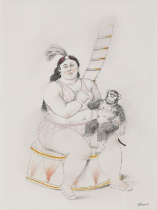 Fernando Botero, Woman with Monkey, 2008