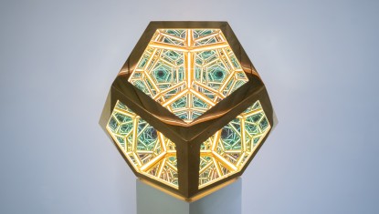 Anthony James, 24” Dodecahedron (Gold), 