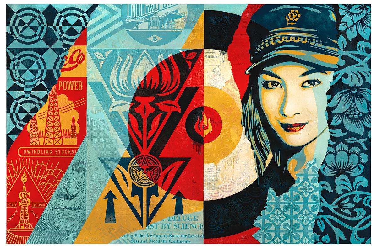 shepard fairey collage